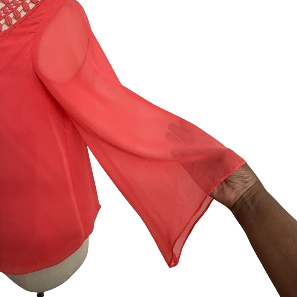 Alyx Women's Semi Sheer Chiffon Blouse - Picture 7 of 8